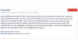 GIM COMPLAINTS-GIM SYSTEM REVIEW. WHAT IS GIM SYSTEM ABOUT, A SCAM OR LEGIT
