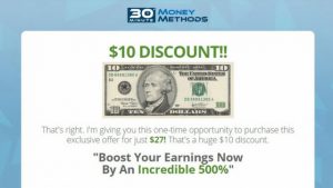 The $10 Discount 30 Minute Money Methods